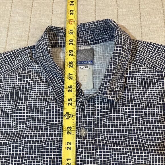 Vtg Quicksilver All Over Print Shirt 80s Boxy Fit XL Secret Pocket Burnquist - Picture 10 of 12